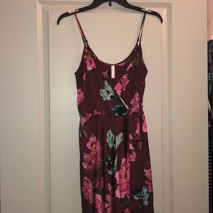 Silk maxi dress with slit